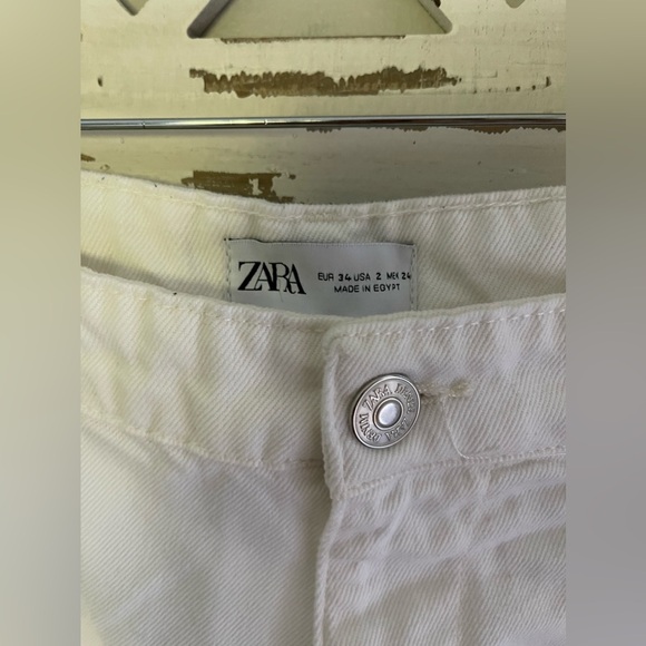 Zara Cargo Pants In White Size 2 - Picture 3 of 10